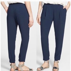Vince Navy Pleated Tapered Harem Dress pants Joggers